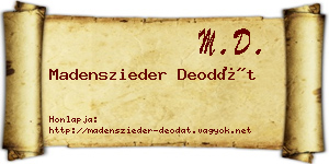 Madenszieder Deodát névjegykártya